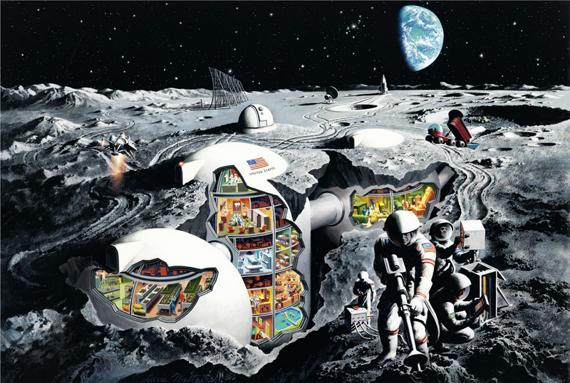 Illustration for article titled The Forgotten Space Artist Who Envisioned the End of the Space Race